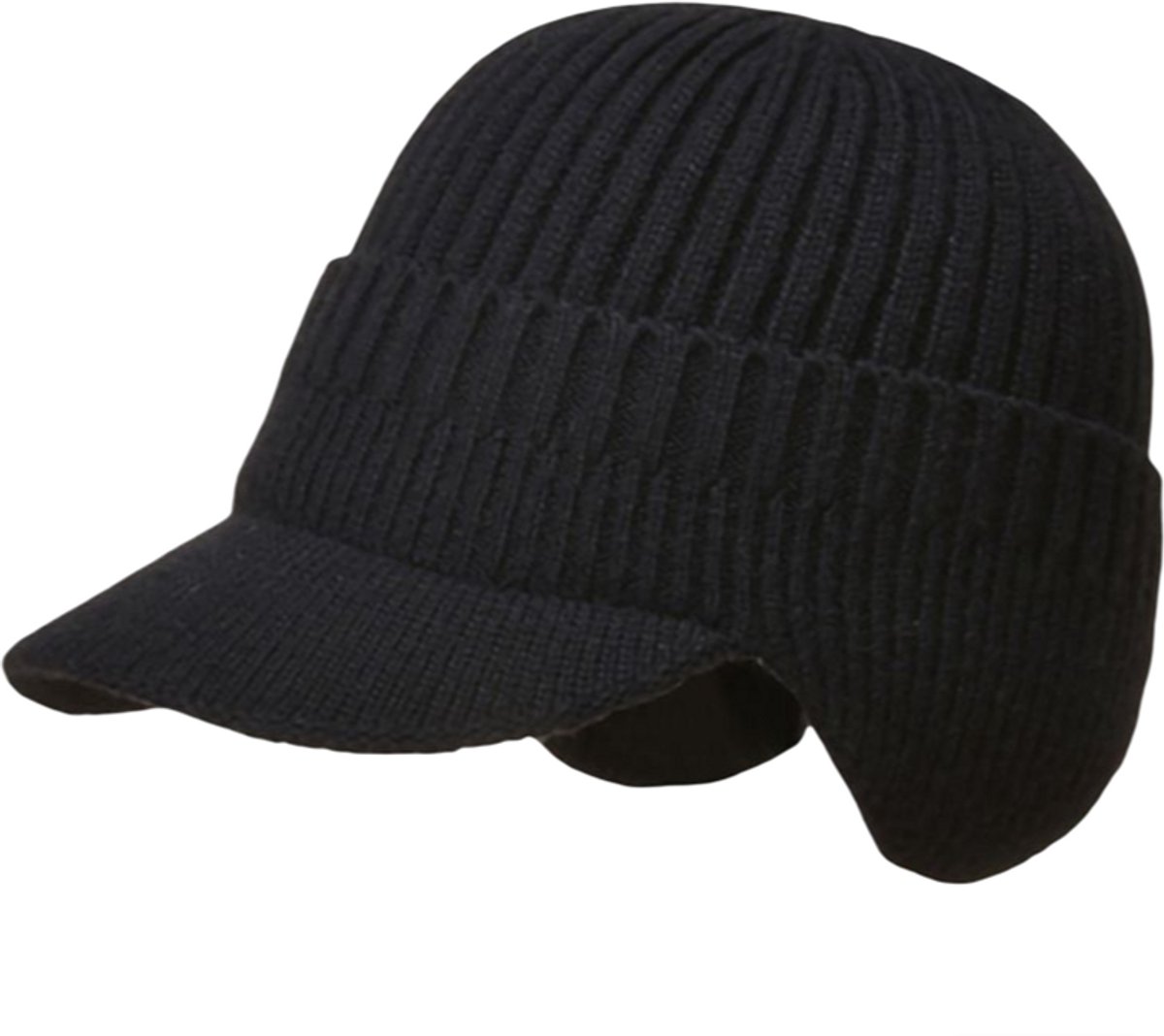 Warme muts met oorflappen