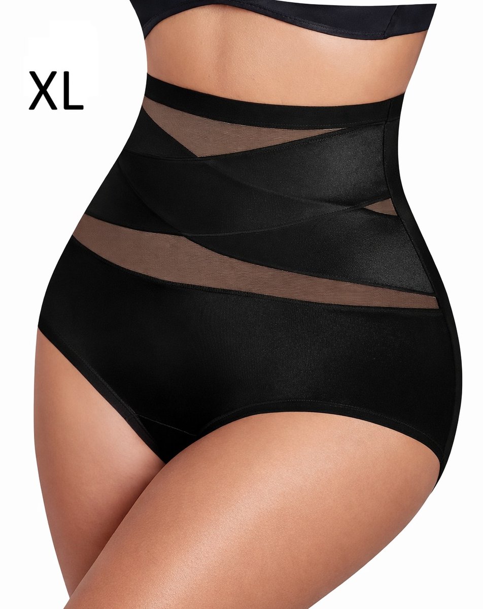 Cheaperito Corrigerend Ademend Ondergoed Met Hoge Taille Voor Dames | Heupliftende Bodyshaper Slipje I Tailletrimmers I Correctie Buik Ondergoed | Maat XL I Zwart