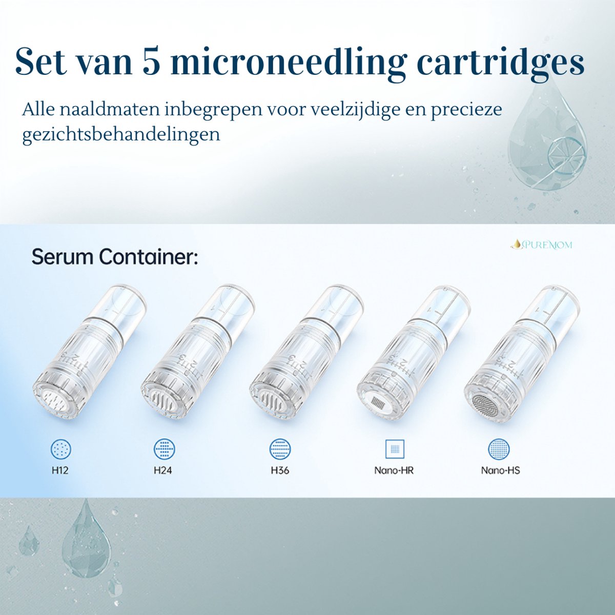 Microneedling Cartridges voor Dermapen – Navulcartridges in Diverse Naaldmaten – Gezichtsbehandeling – Dermatologisch Getest