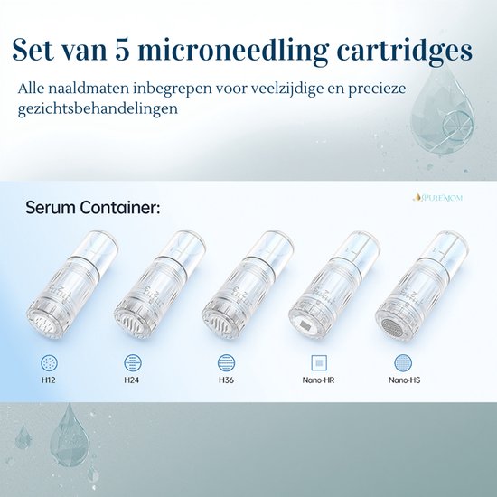 Microneedling Cartridges voor Dermapen – Navulcartridges in Diverse Naaldmaten – Gezichtsbehandeling – Dermatologisch Getest