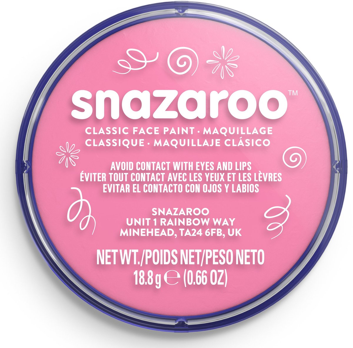 Snazaroo 1118577 - Pale Pink - 18ml Aqua Schmink & Kinderschmink voor Kinderen en Volwassenen