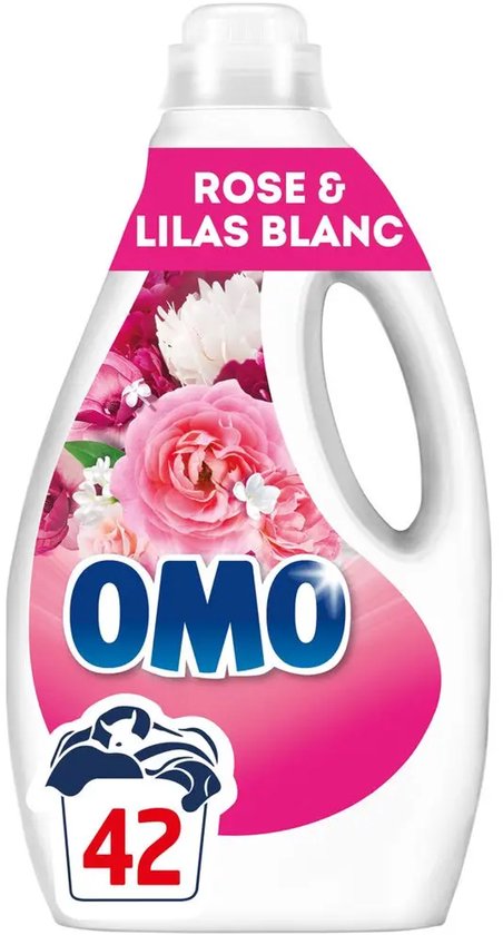 OMO Lessive Liquide Rose & Lilas Blanc – Krachtige Reiniging & Bloemige Frisheid – Vloeibaar Wasmiddel