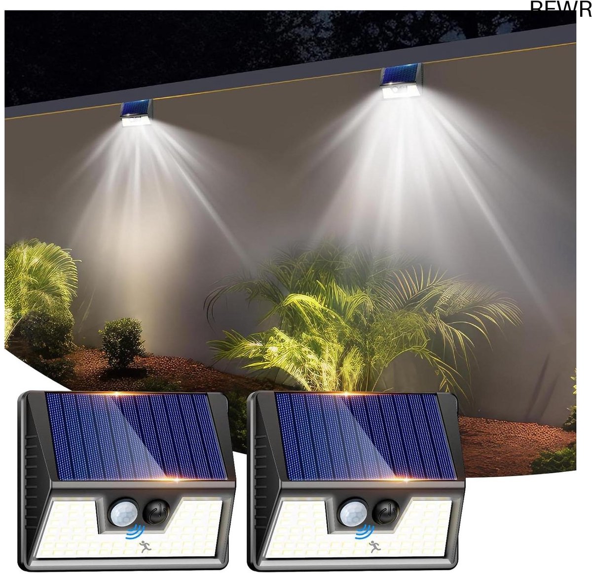 LED Zonnelamp Buiten met Bewegingsmelder - 3 Modi, Waterdicht en Energiezuinig