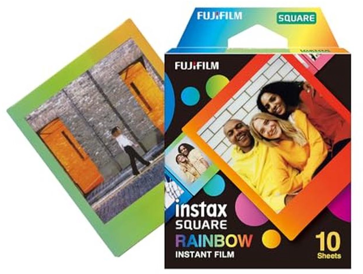 Multicolor SQUARE film voor instant fotografie - 10 shots