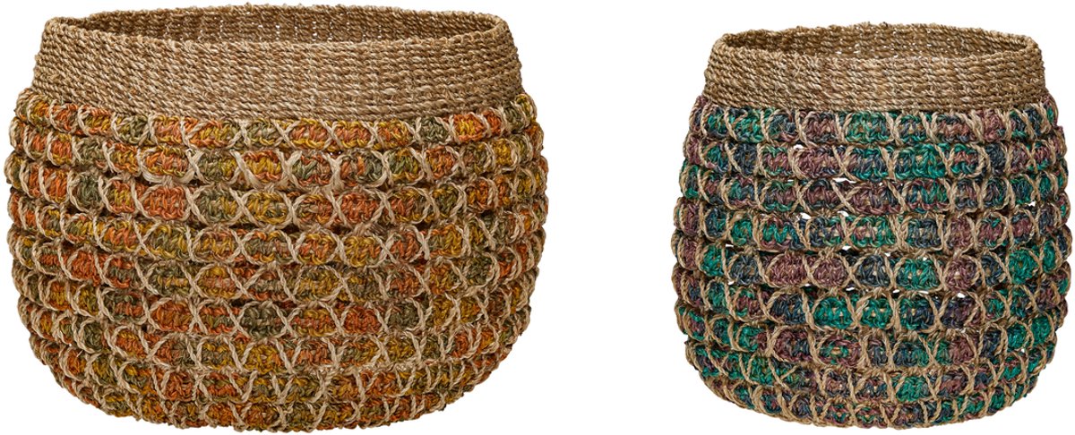 Twist Baskets Multicolour (set of 2)