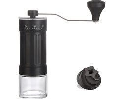 Mini handmatige koffiemolen met instelbare maalgraad, draagbare koffiemolen met handslinger, capaciteit van 30 g, conische maling met slinger, geschikt voor reizen, kamperen, kantoor, espresso, filterkoffie, enz.