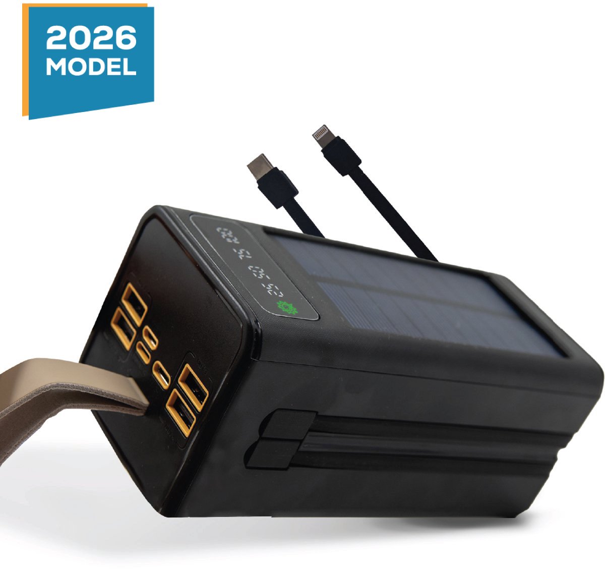 Einarr Supplies Solar Powerbank - 50.000 mAh - Zonne-Energie - Einarr - €84,99