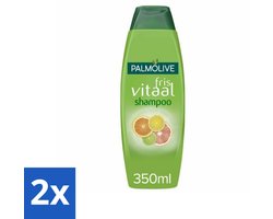 2 x Palmolive Shampoo Fris Vitaal 350 ml - Palmolive Fris Vitaal Shampoo - Citrus Shampoo - Haar Reinigen - Haar Vitaliteit - Haar Volume