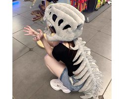 Kraftverdia Dinosaurus Skelet Verkleden Props Kinderen Volwassen - Leuke Wearable Masker - Halloween Party Carnaval Cosplay Kostuums Grappige Hoofddeksels - 75cm