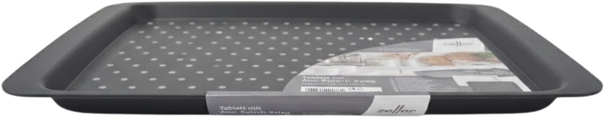 Zeller Dienblad - antislip - zwart - kunststof - 35 x 26 cm