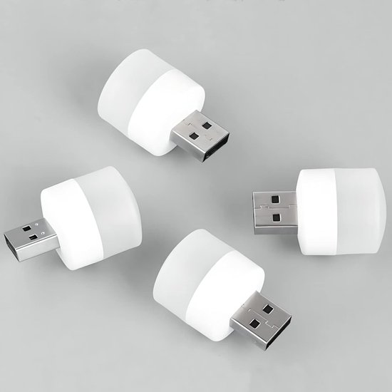 20 stuks - Plug-in LED-nachtlampje, mini USB LED-lampje, flexibel USB LED-sfeerlicht, mini USB LED-lampje, draagbaar LED-lampje voor in de auto, binnen, buiten, lezen, slapen - warm licht van Merkloos — afbeelding 2