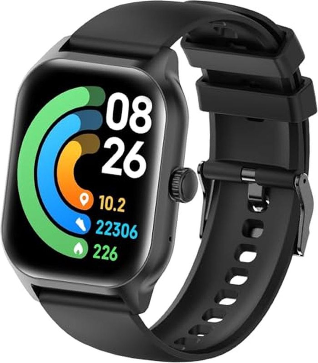Slimme Sporthorloge met Telefoonfunctie voor Dames en Heren - 2,01 inch HD-Touchscreen, Hartslagmeter, Slaapmonitor en Stappenteller - IP68 Waterdicht