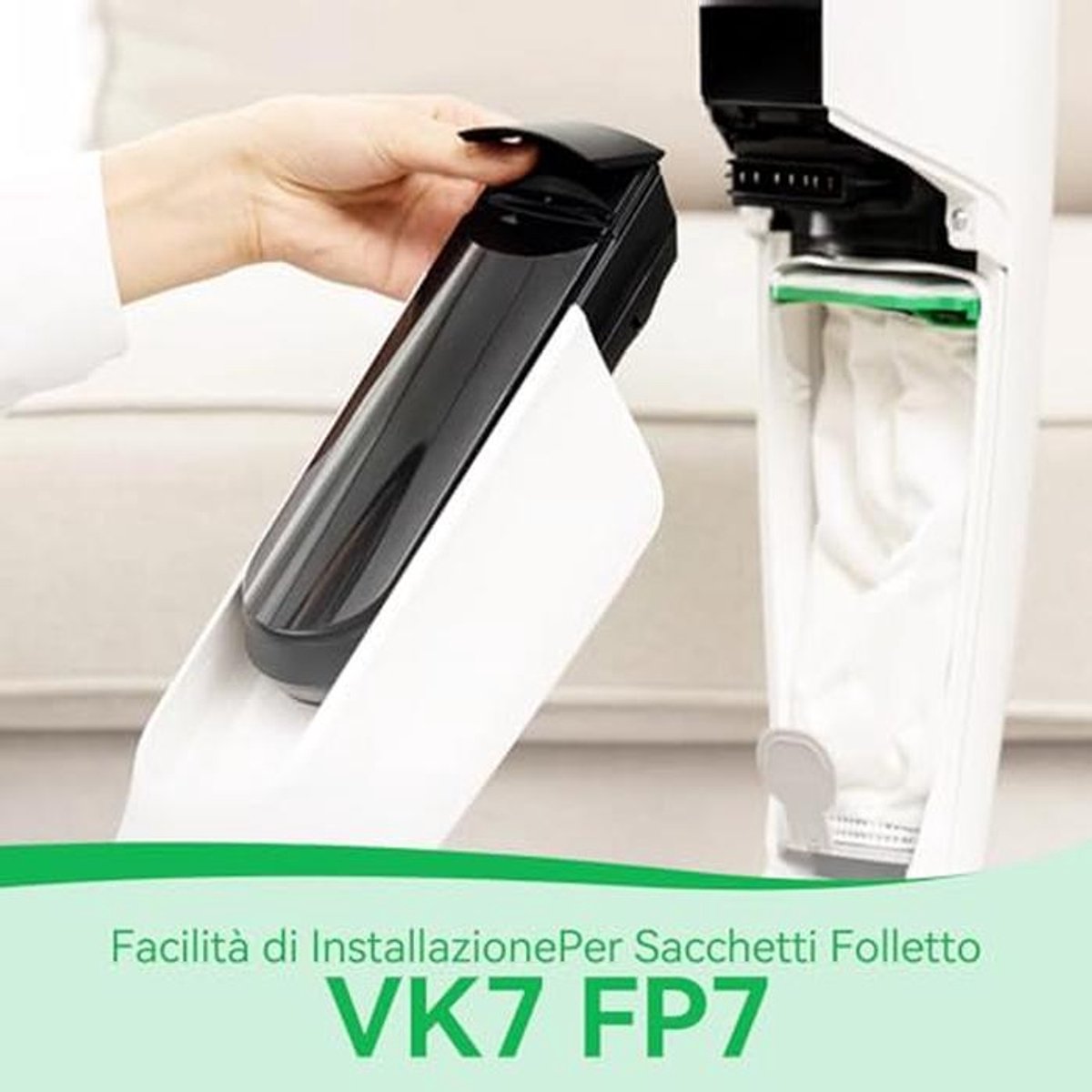 5 Stofzuigerzakken Compatibel met VK7 en FP7 Modellen - Reservefiltratiezakken voor Stofzuigers