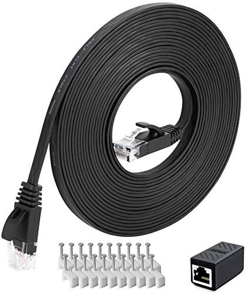 15m Cat6 netwerkkabel - High Speed Ethernet - 250 MHz 1000 Mbit/s platte LAN-kabel