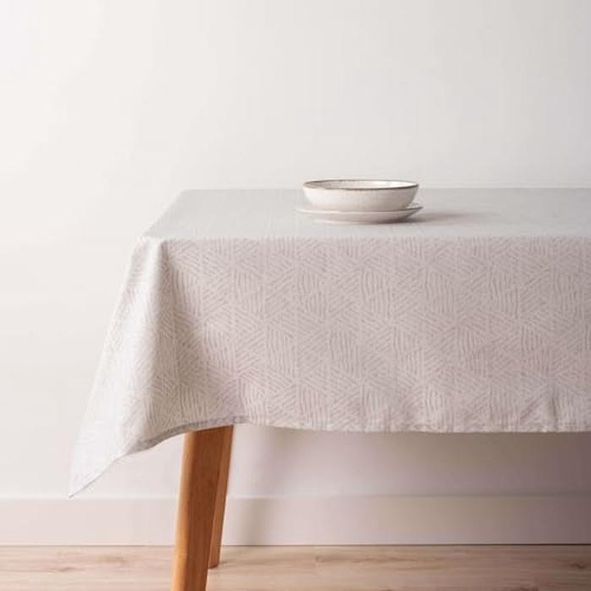 Vlekbestendige Jacquard Tafelkleed 100 x 80 cm - Grijs, Extra Zacht