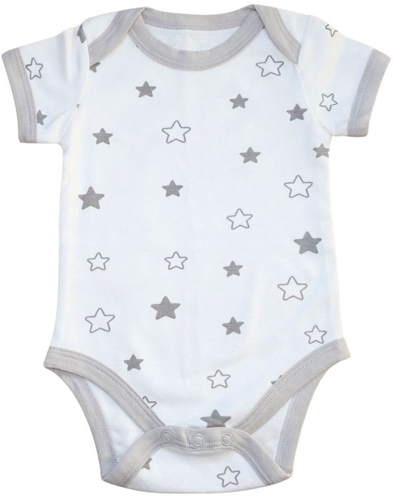 Zibbi Originals Baby Geschenkset Sterren - 9-delig - Unisex - 0-3 Maanden - Wit/Grijs - Kraamcadeau / Babyshower Geschenk van Zibbi — afbeelding 2