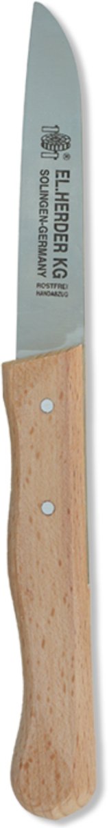 El Herder Schilmesje – Aardappelschilmesje Solingen – RVS Lemmet 8 cm – Houten Handvat