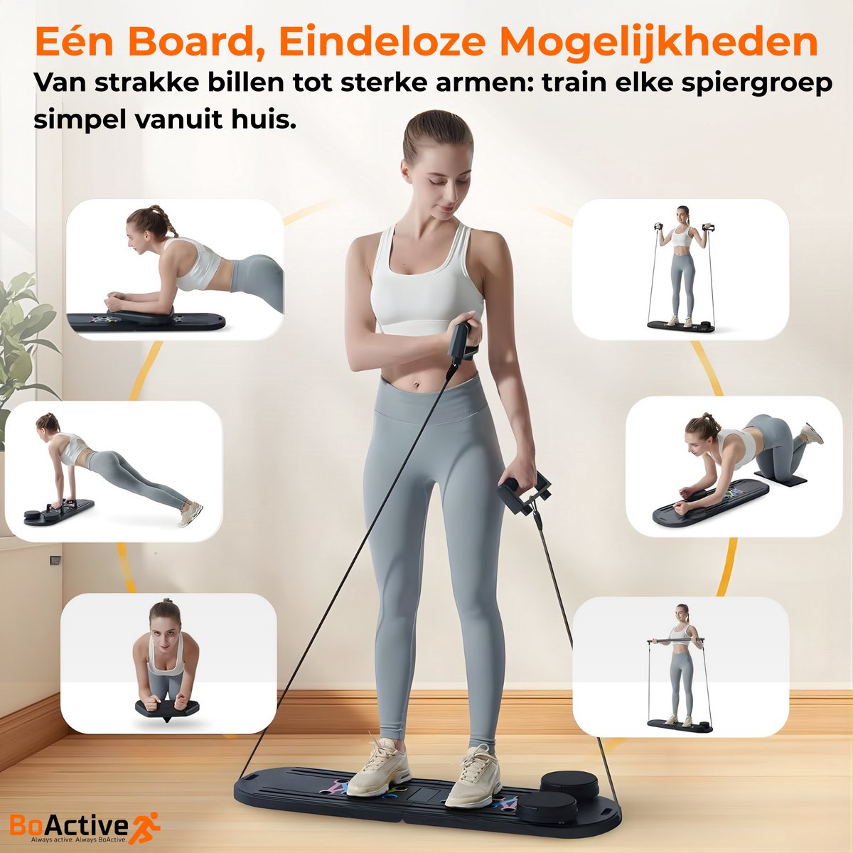 BoActive® Pilates Board Pro Opvouwbaar Fitness Board - afbeelding 2
