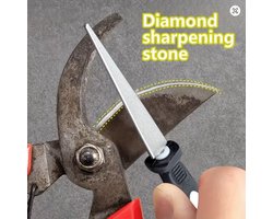 Premium Diamantvijl Slijper voor Tuingereedschap - Universele Slijper voor Snoeischaar, Metaal & Messen - Duurzame Diamantcoating Slijpvijl - Compacte Tuingereedschap Slijper voor Scharen & Handgereedschap