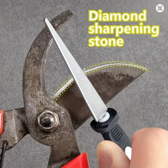 Lime à Diamant Premium pour Outils de Jardinage - Affûteuse Universelle pour Sécateurs, Métaux et Couteaux - Lime à Aiguiser à Revêtement Diamant Durable - Affûteuse Compacte d'Outils de Jardinage pour Ciseaux et Outils à Main