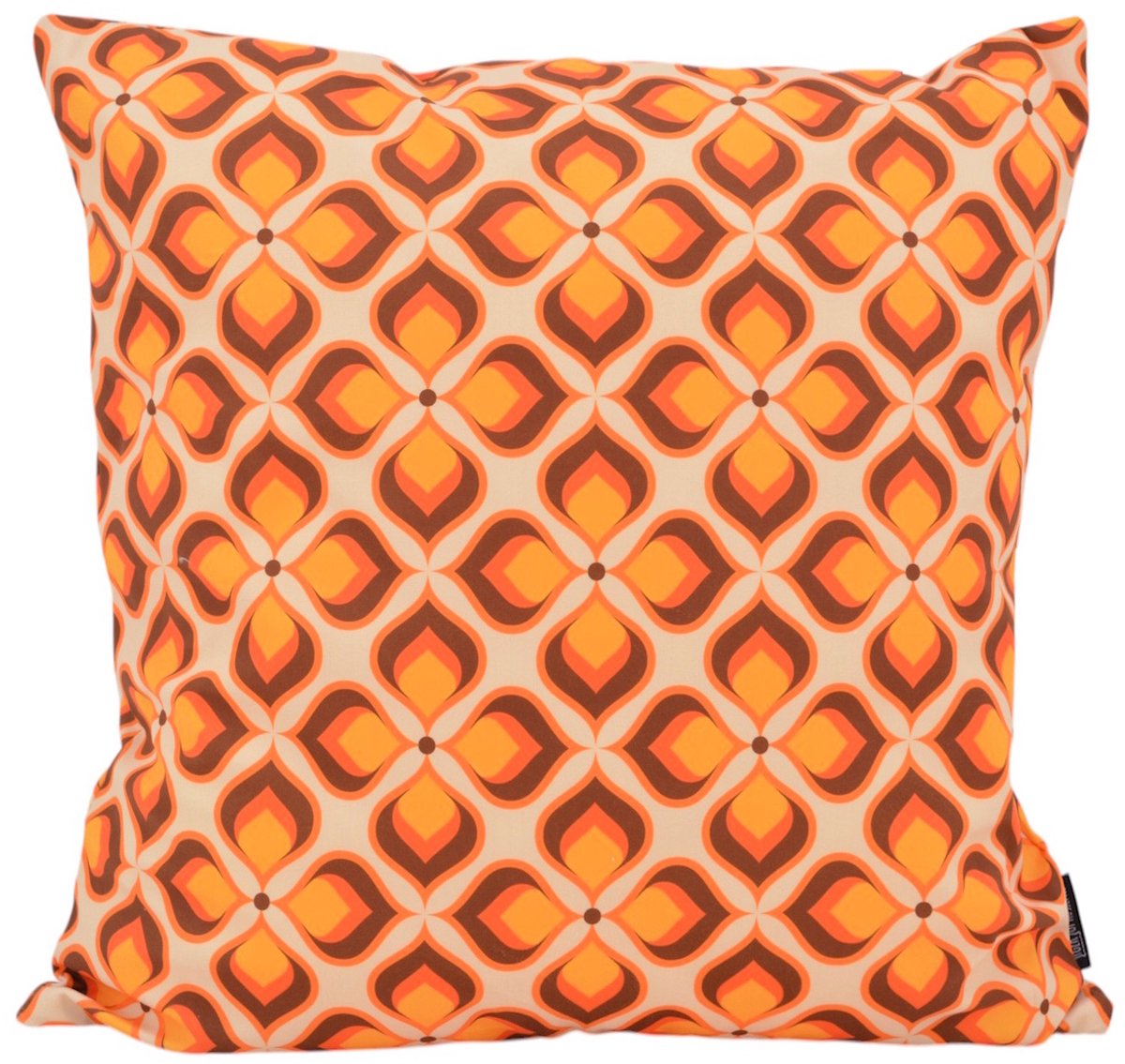 Gek op Kussens! Sierkussen Retro Style #13 | 45 x 45 cm | Katoen/Polyester Bruin-Geel