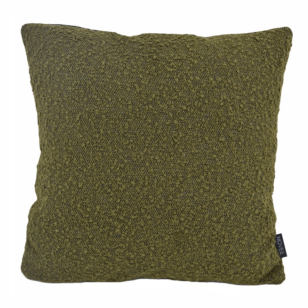 NOVÉE Sierkussen Velvet Boucle Groen/Zwart | 45 x 45 cm | Velvet/Polyester Groen-Zwart