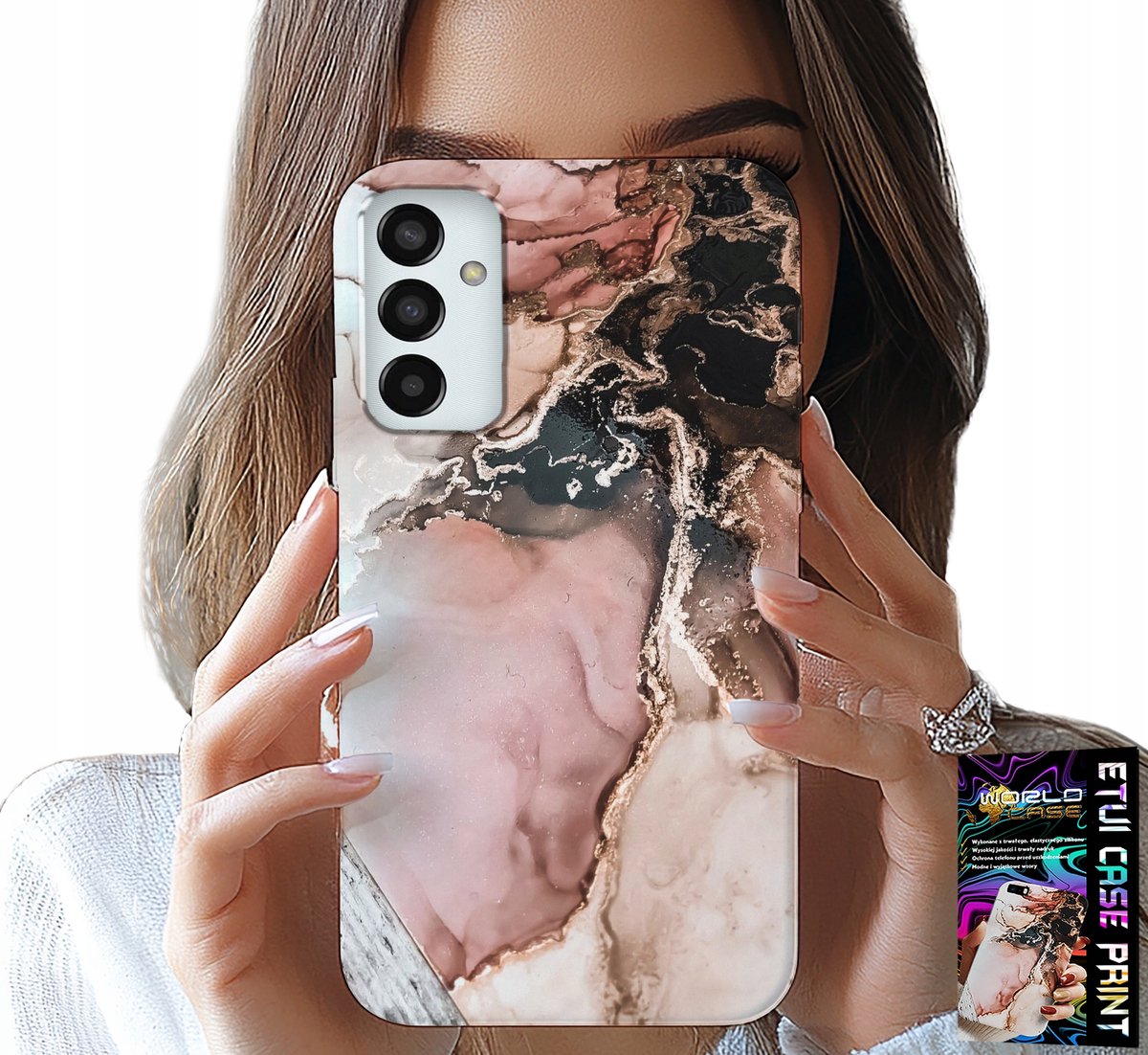 HOESJE VOOR SAMSUNG GALAXY M23 - ELEGANT MARMERMODIEUZE PATRONEN + GLAS