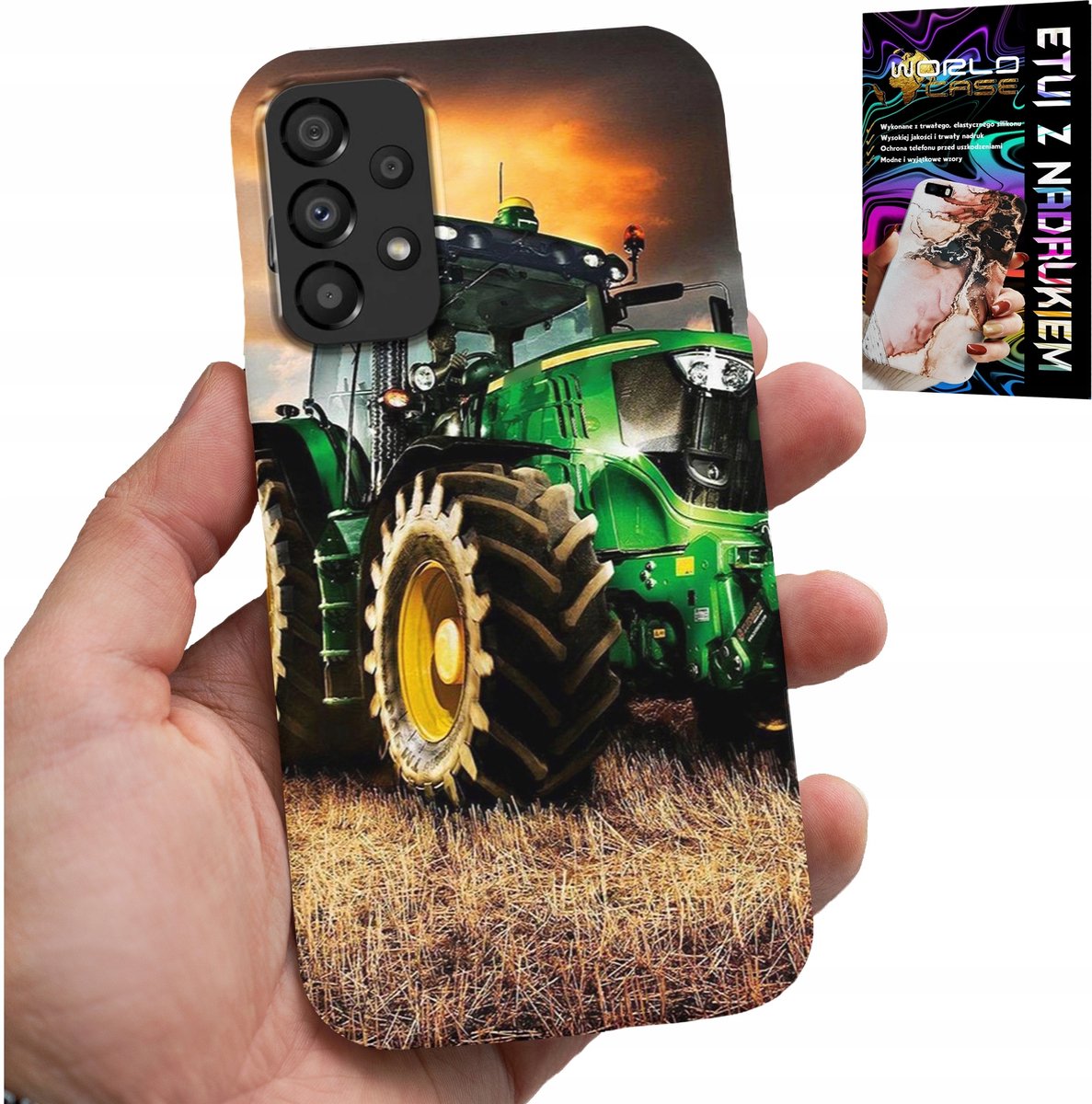 HOES VOOR SAMSUNG A52 / A52S - TRACTOR/LANDBOUWTRACTOR + GLAS