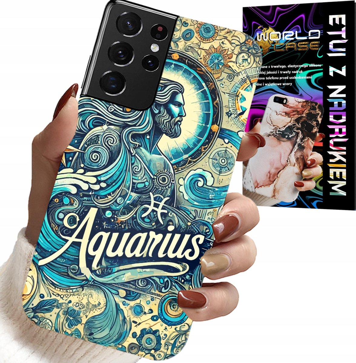 HOESJE VOOR SAMSUNG GALAXY S21 Ultra - STERRENBEELD, WATERMAN, ASTRONOMIE ACHTERKANT