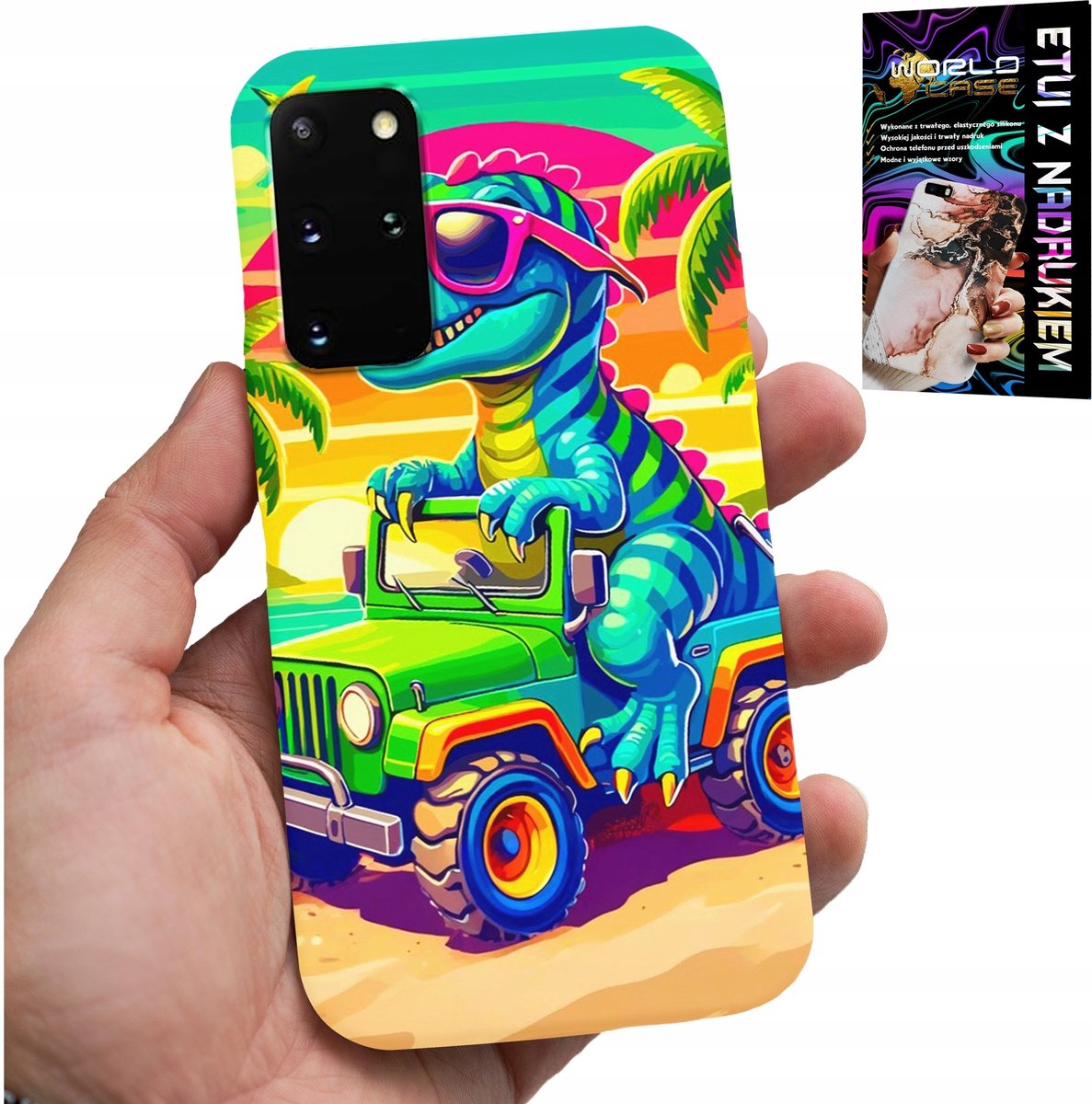SAMSUNG GALAXY S20 PLUS HOESJE - DINOSAURUS IN VRACHTWAGENPATROON VOOR KINDEREN
