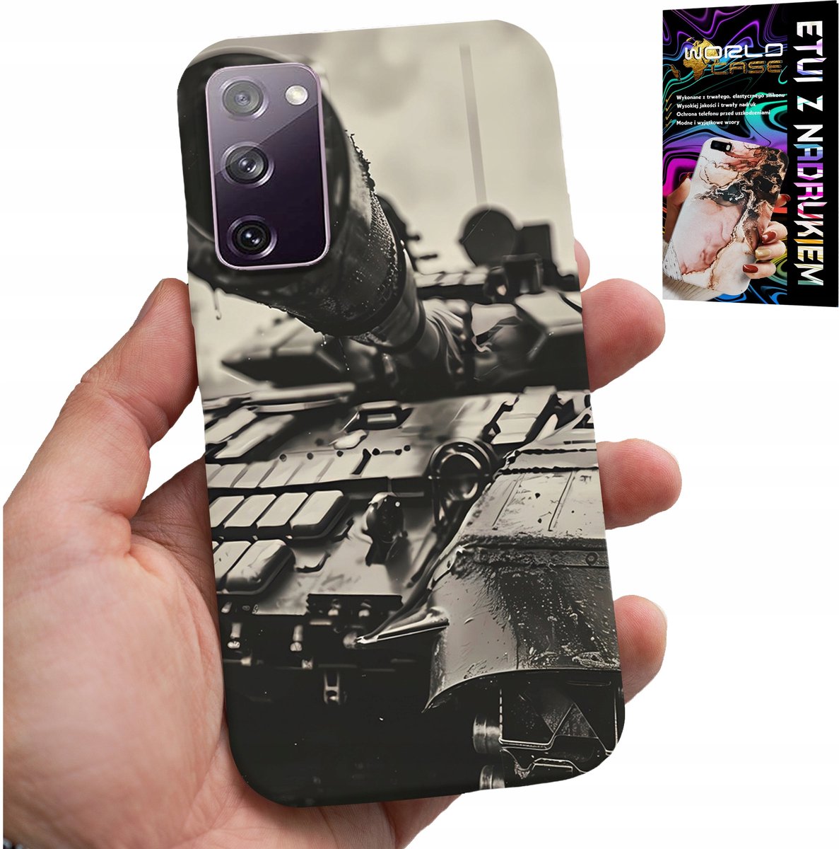 HOESJE VOOR SAMSUNG GALAXY S20 FE - TANK MILITAIRE VOERTUIGEN MILITAIR + GLAS