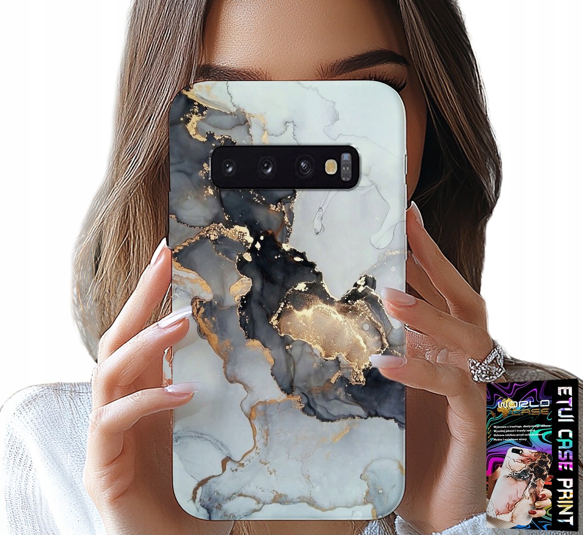 HOESJE VOOR SAMSUNG GALAXY S10 PLUS - ELEGANT MARMERMODIEUS EN VROUWELIJK PATROON