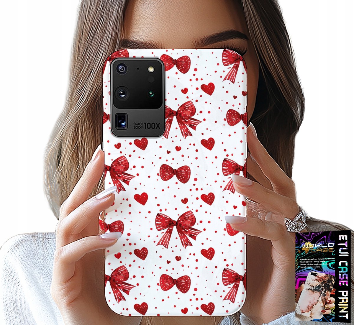 HOESJE VOOR SAMSUNG GALAXY S20 Ultra - RODE LINTEN MET MODIEUZE PATRONEN