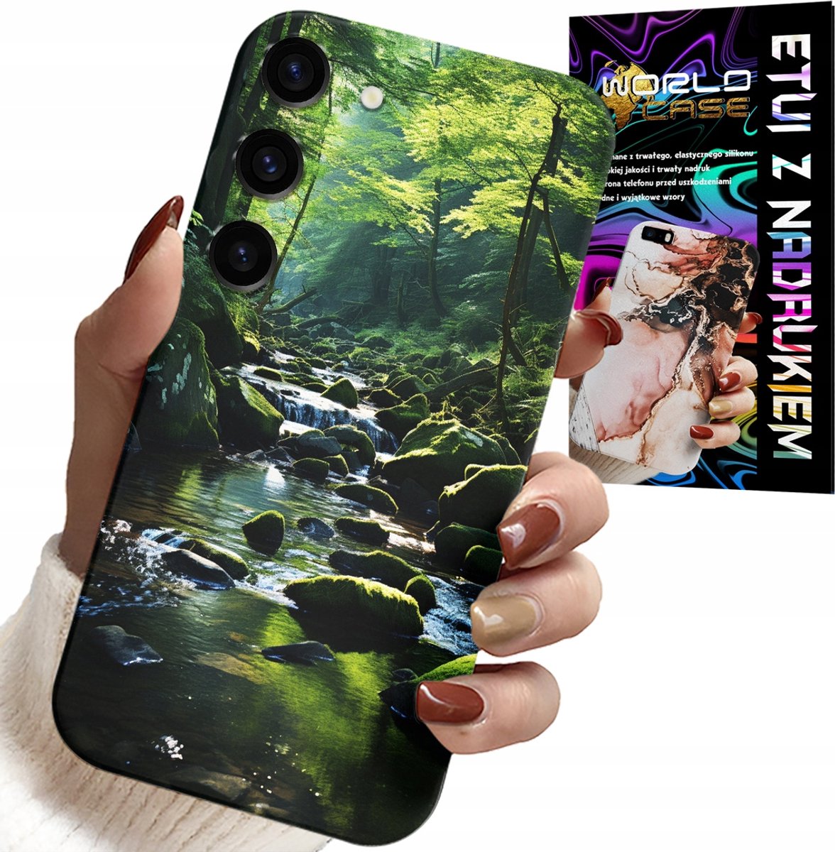 HOESJE VOOR SAMSUNG GALAXY S23 - NATUURLIJKE UITZICHTEN OP BOS, RIVIER EN BEK