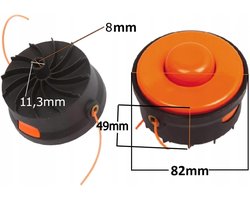 Bosmaaier Spoel - Trimmer Draad - Gazon Onderhoud - M8 Schroefdraad - 82mm Diameter
