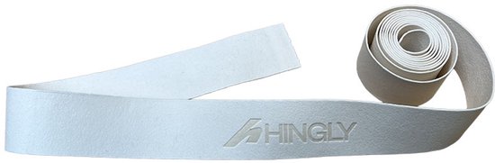 Wit Hingly sporttape met reliëflogo opgerold.