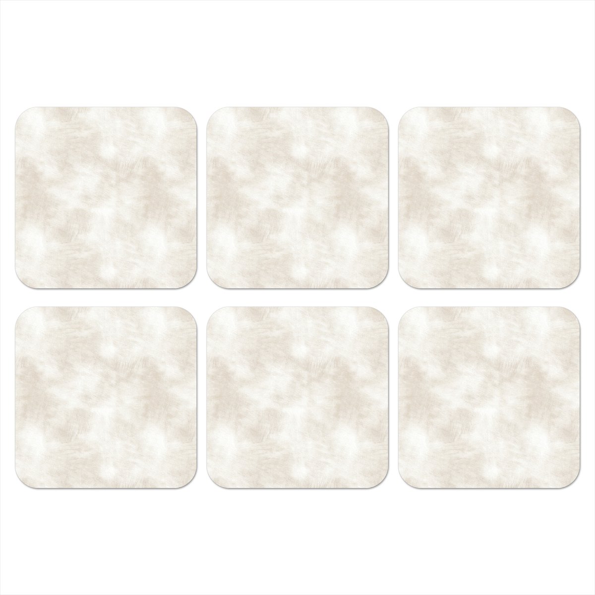 Onderzetters voor glazen - Subtiel - Structuur - Beige - 10x10 cm - Glasonderzetters - 6 stuks