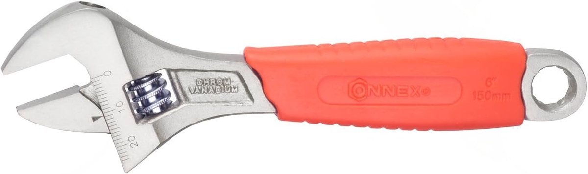 Rolvorksleutel 6 inch - Verstelbare sleutel - Vastzetten moeren - Mechanisch gebruik - 150 millimeter - Zilver