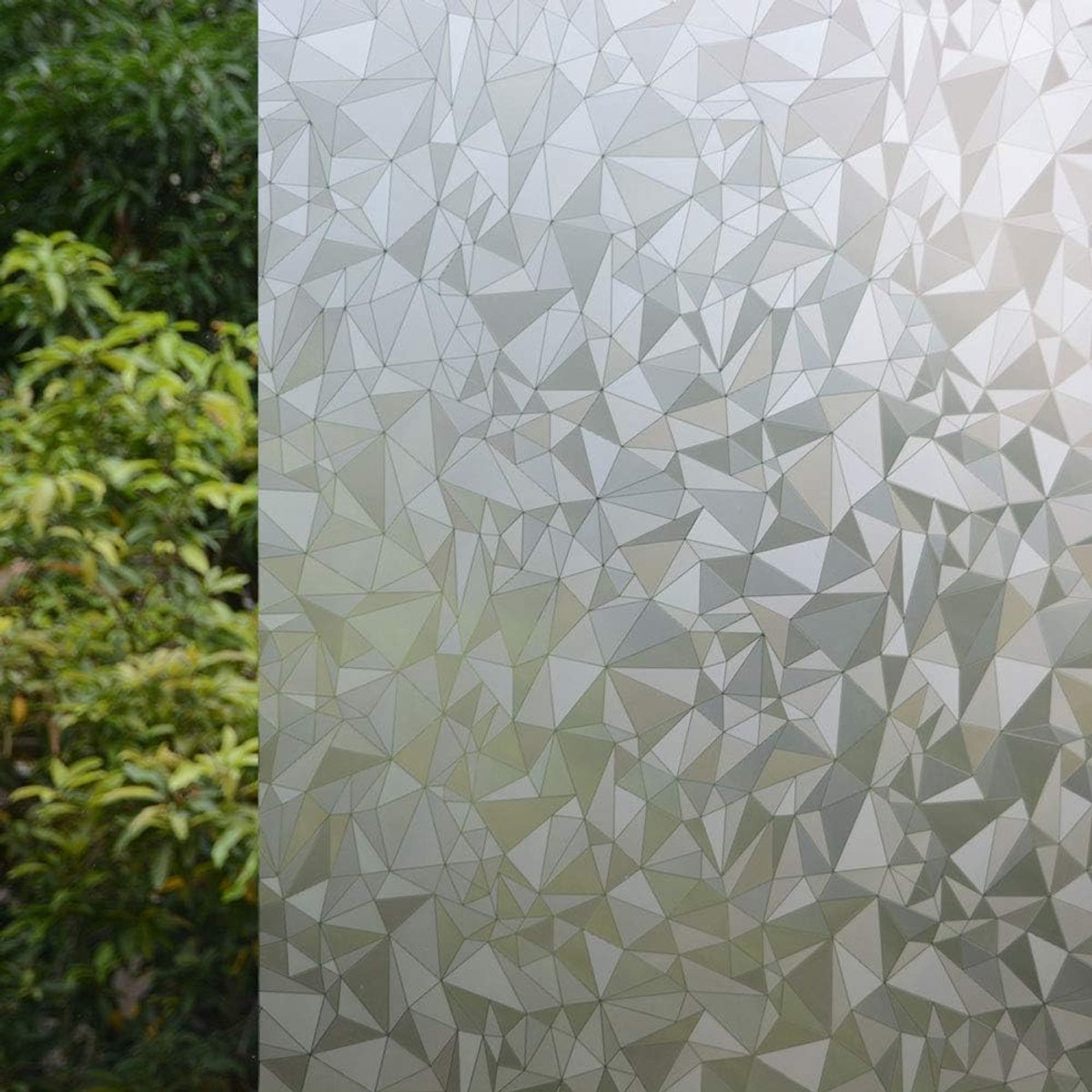 Raamfolie - Privacy Folie Raam - 200*45cm - Transparant - PVC - Statisch Raamfolie Anti Inkijk - Verduisterend Melkglasfolie - Decoratieve F