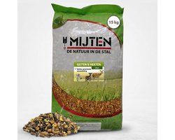 Mijten Geiten & Herten Voer - Gerstevlokken met Bietenpulp Mais - Geitenmuesli Hertenvoer - Complete Voeding - 15kg