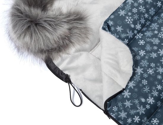 Babyvoetenzak Minky - Winterzak Kinderwagen - Warmte Buiten - Waterdichte Stof - 85 cm Lengte - Palmen — afbeelding 3