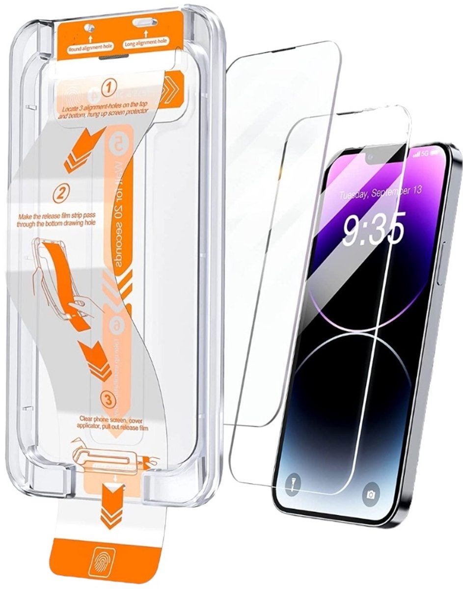 EtuiTab Serie - Gehard Glas Bescherming - iPhone 14 Pro - 9H Hardheid - Oleofobe Coating