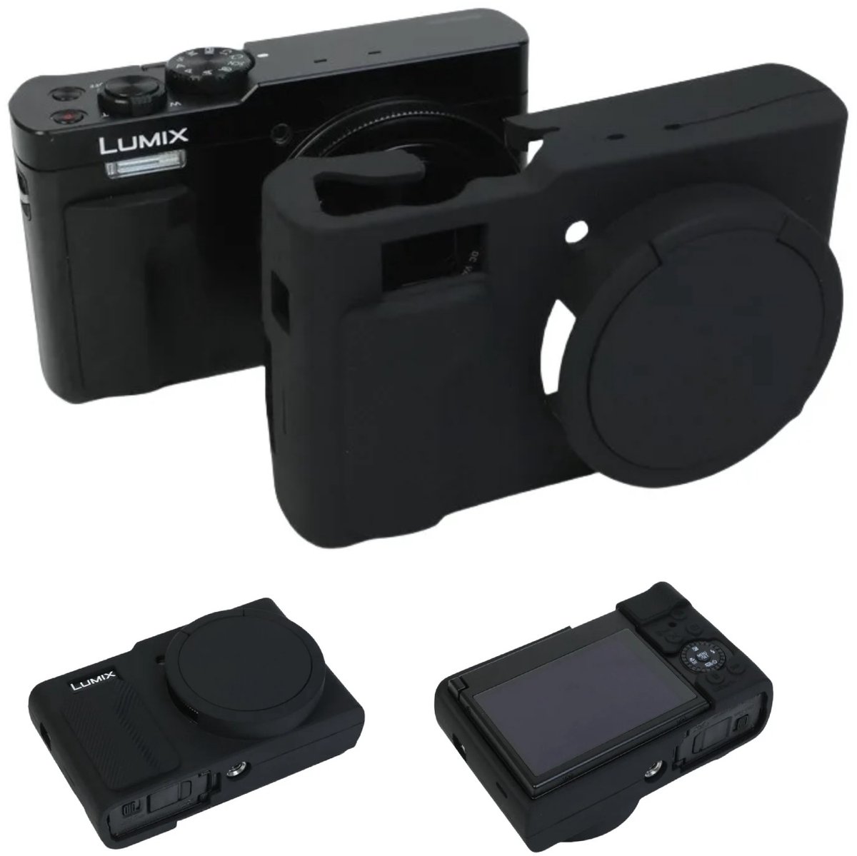 EtuiTab - Camerahoes - Hard Shell - Siliconen - Zwart