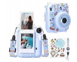 EtuiTab - Siliconen Hoesje - Instax Mini 12 - Niveaublauw - Inclusief Stickers