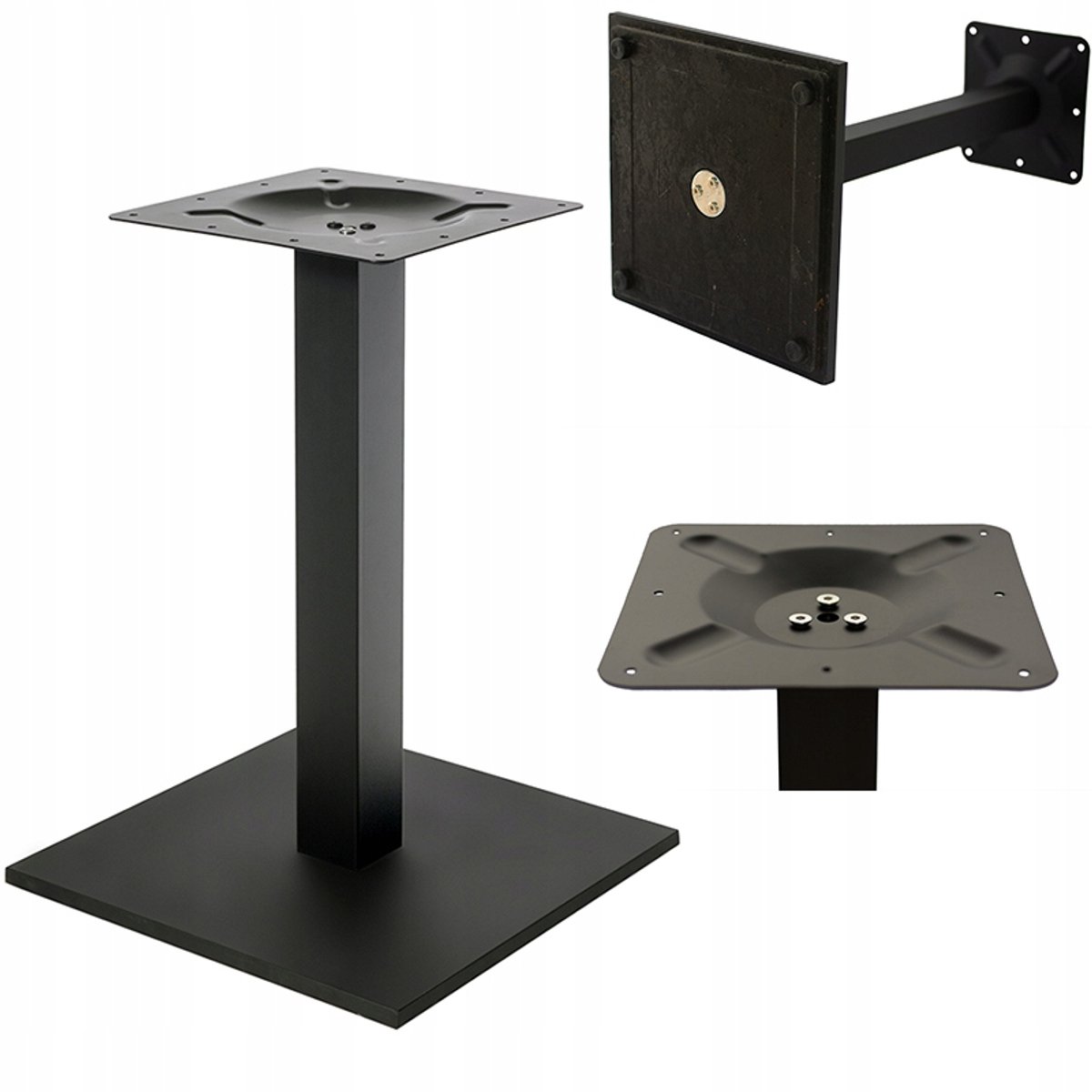 Bankietowo ARP-263 Serie - Metalen Tafelpoot - Zwart - Loft Design - 500x500mm