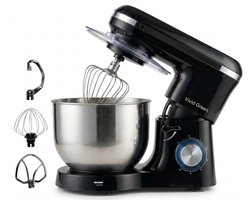 Vivid Green 2000W Keukenmachine - Keukenrobot - 6.2L - Keukenmixer - Mixer met Mengkom - Zwart