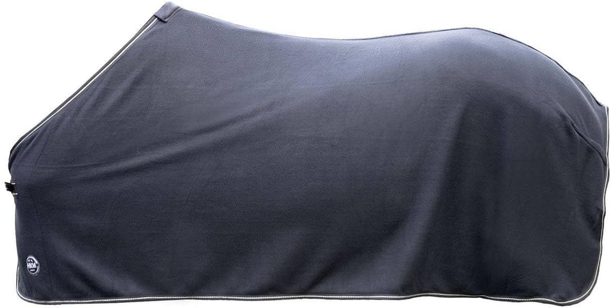 Zweetdeken Paard - Afzweetdeken Fleece - Snel Drogen - Gewatteerde Schoft - 165 cm - Zwart