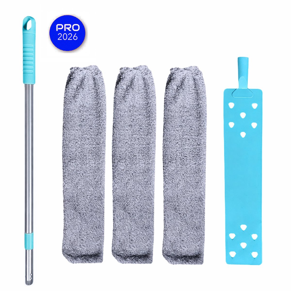 Namado Dustreach™ Stofborstel + 3 Stofdoeken - Dustreach Stofborstel - Telescopische Stoffer - Afstoffer - Ontstoffer - Stofdoek Plumeau stof - Stoffer