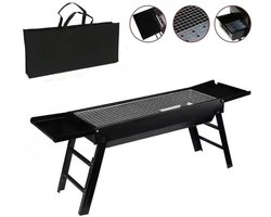 Rolu BBQ – Barbecue – Grill – Houtskool BBQ – Camping – Voor 3 Tot 5 Personen – 60 x 22 x 33 CM – Inclusief Opbergtas