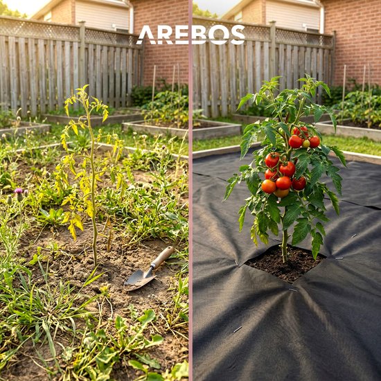 AREBOS Onkruiddoek 50g/m² 1x50m Waterdoorlatend UV Bestendig Tuin Pad Rol 50m van Merkloos	 — afbeelding 5